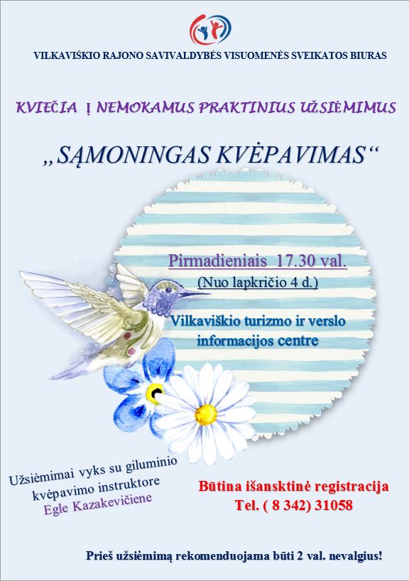 samoningas kvepavimas -geras