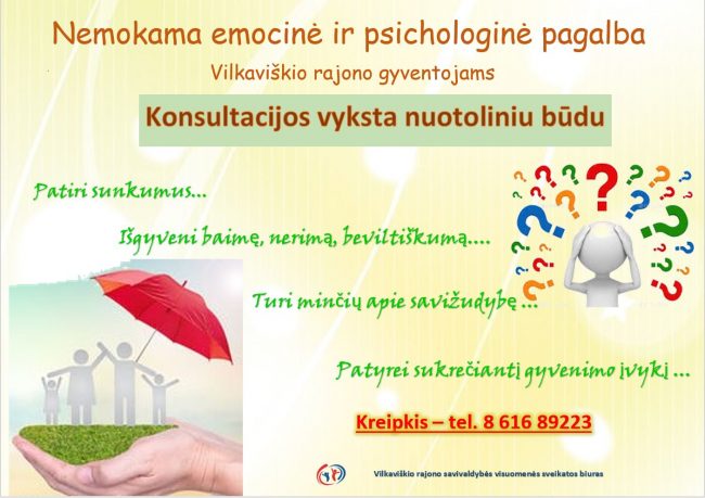 psichologo konsutacijos nuotoliniu