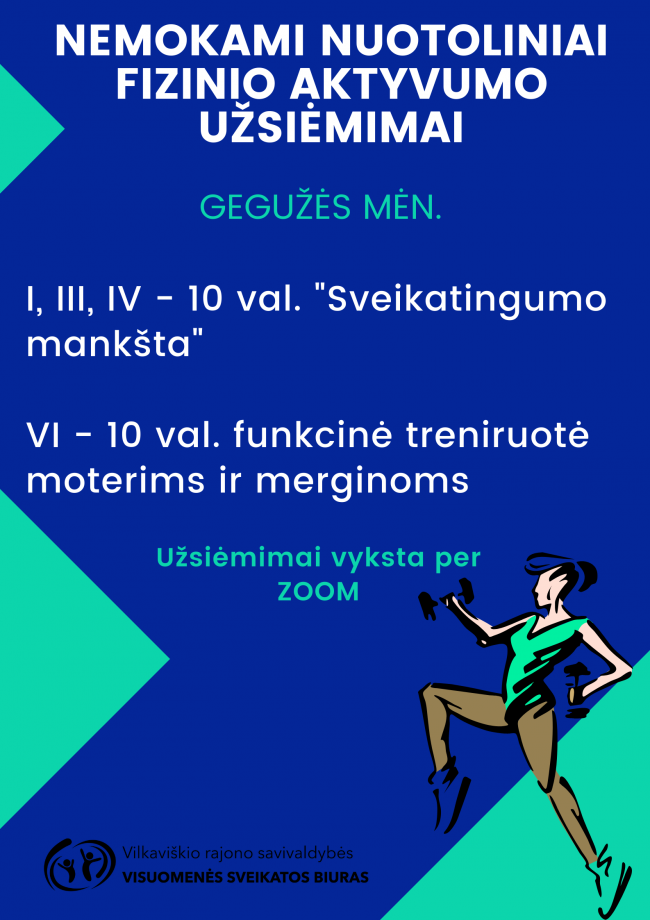 NEMOKAMI NUOTOLINIAI FIZINIO AKTYVUMO UŽSIĖMIMAI