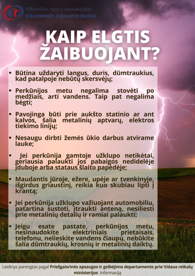 KAIP ELGTIS ŽAIBUOJANT